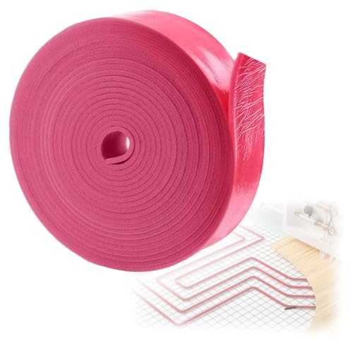 Strisce isolanti per Bordi,Sigillante Autoadesivo Nastro 5cm*5mm*20m,Striscia di bordatura,Nastro Isolante in Schiuma,Per la sigillatura tra i pannelli del riscaldamento a pavimento e le pareti