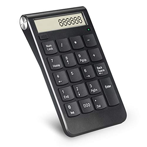 Sanpyl Numeric Keypad with LCD Display, 2.4G Number Pad Calculator Function Accounting Digital Keyboard, USB Receiver, for Laptop, PC, Desktop, Notebook (Black)-image-14