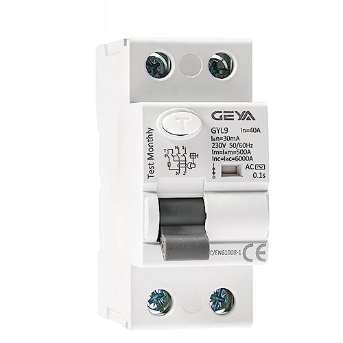 Disjoncteur différentiel GYL9 AC RCCB 2P 25A 100mA pour tableau électrique