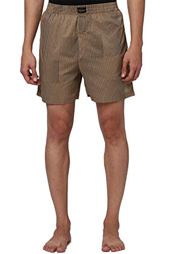 Image of Peter England Men's Cotton Regular Fit Striped Boxer Shorts