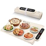 Warmhalteplatte SpeisenwäRmer,Silikon WarmhaltebehäLter Essen Mit Einstellbarer Temperatur,Aufrollbar 6 Stunden Timer Speise WäRmerr,Essen Schnelle Heizung Für Home Buffets Restaurants House Partys