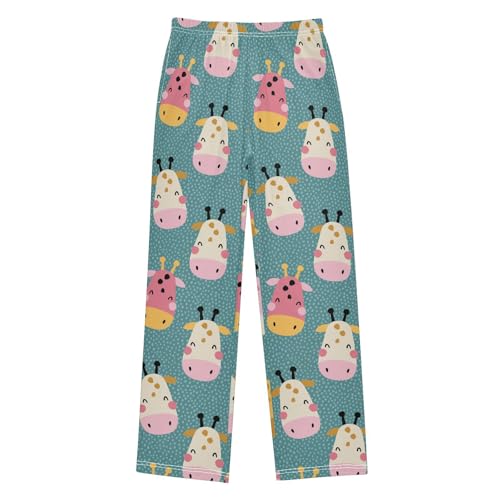ZZKKO Cute Giraffe Faces Boys Pants for Kids Jogger Pants with Pockets S-XL