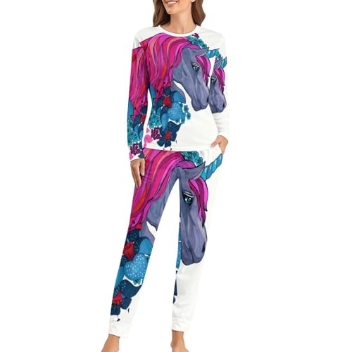 Ensemble pyjama femme fleurs de licorne pour vos soirées cocooning et nuits douces