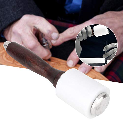 Image secondaire de Marteau de poinçon en cuir professionnel avec maillet en cuir double tête Leathercraft avec manche en bois pour l'artisanat en c