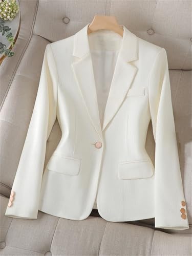 Long Sleeve Women Plaid Blazer Autumn Winter Business Work Wear Slim Formal Jacket2