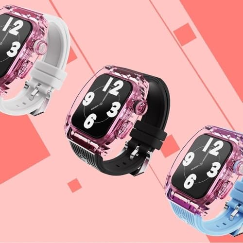 Bracelet en caoutchouc pour Apple Watch Ultra : kit de protection transparent antichoc