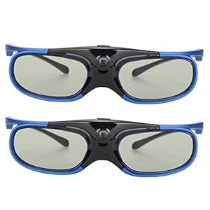 Leapiture 2 STÜCKE 3D-Brille, 144 Hz DLP Link 3D-Brille Wiederaufladbare 3D Active Shutter-Brille Für Alle DLP Link 3D-Projektoren
