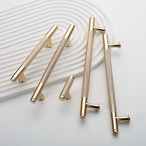 Knoklock 10 Pack Kitchen Cabinet Knob Gold Knurled Dresser Knobs Drawer Knobs T Bar Kitchen Cabinet Hardware Knobs For Dresser Drawers #TOP5