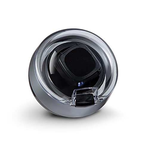 KLARSTEIN St. Gallen ll - Estuche para Relojes Giratorio, Rotación Ajustable, 4 programas: 650/900 / 1200/1500 TPD, Iluminación LED, Panel de Control táctil, Plateado