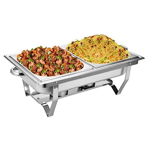 HSBAIS Speisenwärmer Buffetwärmer, Full Size Wärmebehälter Edelstahl Chafing Dish mit Deckel Rechaud für Catering…