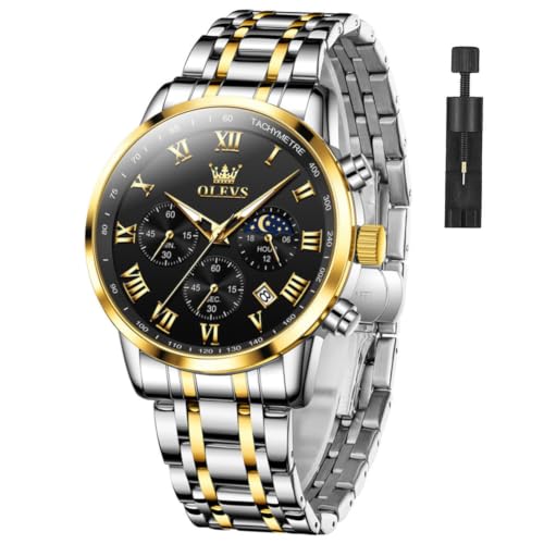 OLEVS Men's Stainless Steel Analog Quartz Watch - image 1
