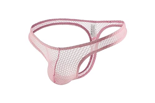 Men's G-string Thongs Fishnet Transparent Underwear Low Waist T-back Thongs