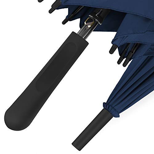Topulors 43 In Long Stick Umbrella For Men And Women,Automatic Open, Double Strong Umbrella Bone For Outdoor Use-Purplish Blue（2 Pack） #TOP5