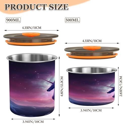 Contenedor hermético de acero inoxidable 900 ml Blueangle miniatura 2
