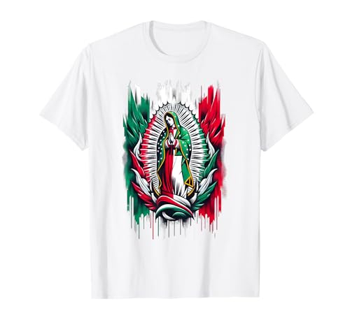 Photo de Vierge Marie Chicana Notre-Dame de Guadalupe Mexicaine Catholique T-Shirt