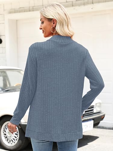 Image of Heymoments Knitted Open Front Cardigan for Women Long Sleeve Causal Bolero Lightweight Sweaters