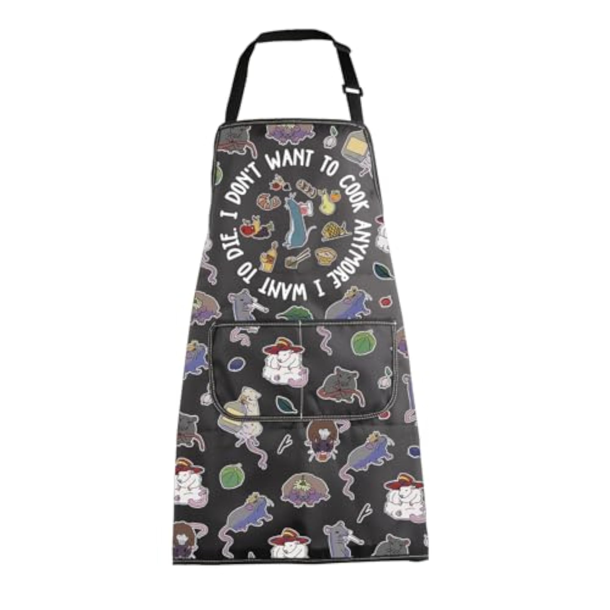 Rat Kitchen Apron with Pockets, Fun Cooking Apron