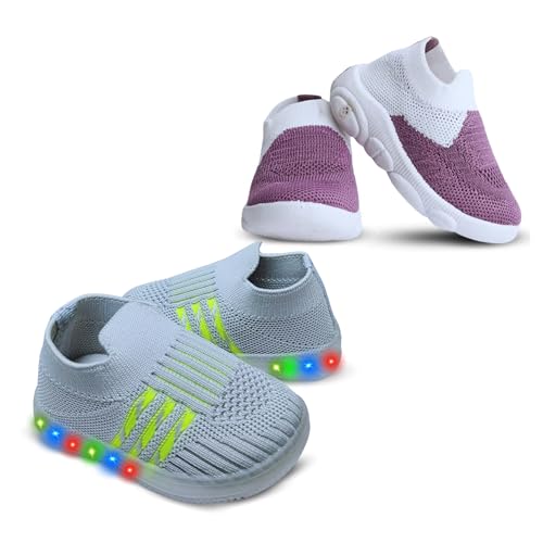 Image of Kids Trending Slip-On Shoes Combo, Pack of 2 (Light Shoe + Musical Shoe)