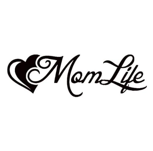 Moms Life Cute Heart Sticker-Decal For Car Bumper, Truck, Van, Laptop, Window Waterproof 7X2 Inches #TOP17