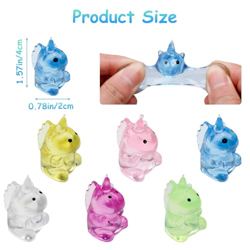Image of Mini Unicorn Squishy Toys for Kids 24 Pack Party Favors Goodie Bags Stuffers for Kids Treasure Box Toys for Classroom and Kids Prizes