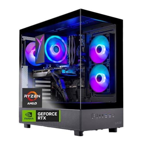 Skytech Gaming PC Desktop, Ryzen 7 5700, RTX 5060, 16GB RAM, 1TB SSD | Windows 11, NVMe SSD, DDR4 3200, 650W GOLD PSU, Wi-Fi 5, Azure 3 Series