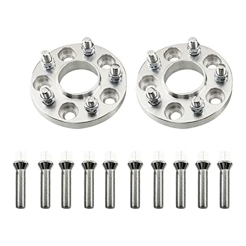 MOTOOS 2pcs 20MM 5 Lug Hub Wheel Spacers Adapters 5x112 to 5x114.3| 14x1.5 10pcs Nuts Replacement for 1994-2014 Mercedes-Benz 2008-2014 Q5 S5 S4 2004-2012 2014 Maybach 57 62 Cover