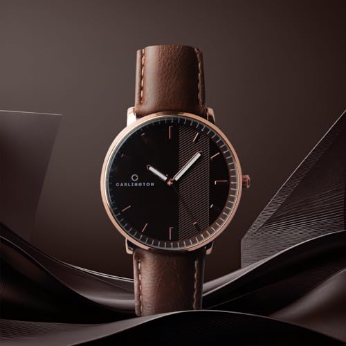 Image of Carlington Aristocrat Series Men's Analog Watch | Premium Leather Strap | Elegant Luxury Business Wrist Watch for Men & Boys - Model CT 1070