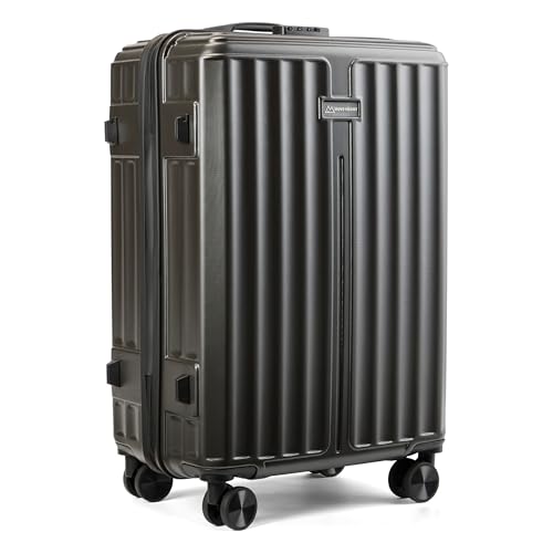 Image of Move-Meant Large ROAMIFY Check-in Suitcase 75 Cm 8 Wheels Number Lock Poly Carbonat D.Grey Trolley Bag for Men & Women | 360 Degree Wheeling System Luggage | Trolley Bags for Travel