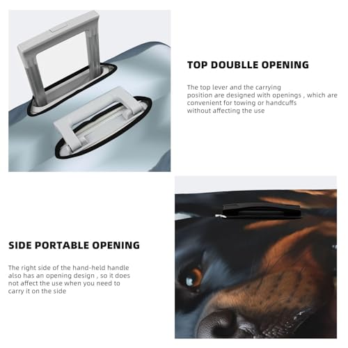 Travel Luggage Cover Suitcase Protector Elastic Washable Rottweiler dogs tongue head Suitcase Cover Anti-scratch Spandex Baggage Covers Fits 18-32 Inch Luggage4