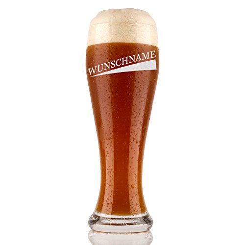 Vaso de cerveza de trigo, 0,5 l, con grabado personalizado, idea de regalo, diseño geométrico