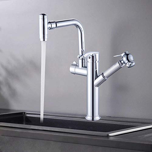 Küchen Wasserhahn 360 Rotationsauslauf Ausziehsprühgerät Hochdruck-Bidet-Handmixer Wasserhähne