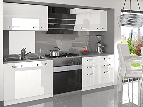  CORNETTA  Cucina Componibile Lineare L 160 cm 6 pz  Piano di Lavoro Incluso  Set di mobili da Cucina