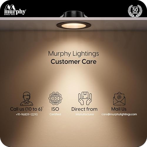 Image of Murphy 7W Streak LED Down Light BL+Copper Finish, Natural White Light, Round, Pack of 30, Recessed Ceiling LED Light, Suited for 3 inch Junction Box /Concealed Box (2 Years Warranty)