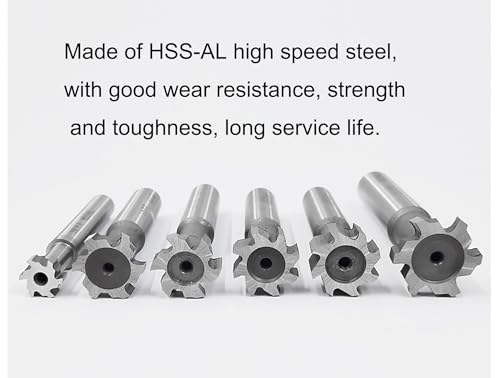 Image of NACX HSS-AL T Slot End Mill Milling Cutter, 14mm Cutting Dia 2mm Depth 8mm Straight Shank, for Moulding Steel Carbon Iron Alloy