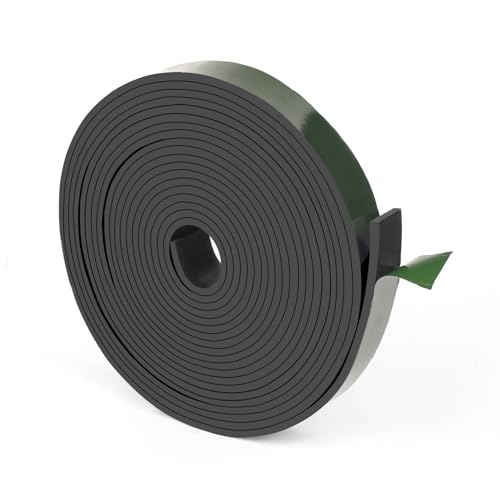 HooTown Adhesive Solid Rubber Strips, Self Neoprene Rubber Sheet Rolls Seal