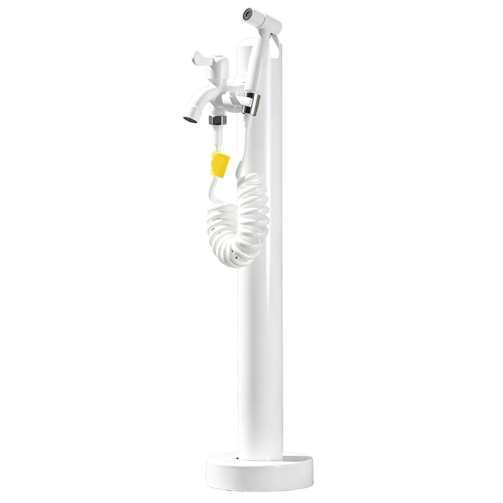 Junvstor White Vertical Garden Water Column With Faucet, 60/95Cm Outdoor Water Spigot With Spray Gun Antifreeze Faucet Water Dispenser Hydrant For Irrigation And Washing(,95Cm/37.4In,Style 3)