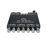 Audio Amplifier HUIOP 2.1 Channel Digital Audio Amplifier Board Module High and Low Tone Subwoofer port 5.1 BT Connection AUX Audio Input U disk USB Sound Card Playback with Mobilephone APP Control Fu