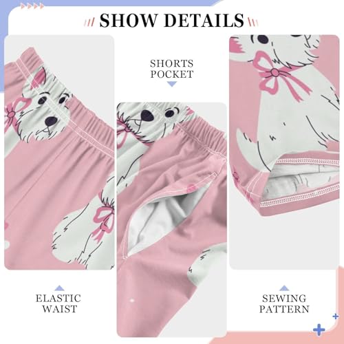 Scottish Terrie Boys Pants Boys Athletic Pants Long Pant for Boywith Pockets Wide-Leg Size 6-14Y4