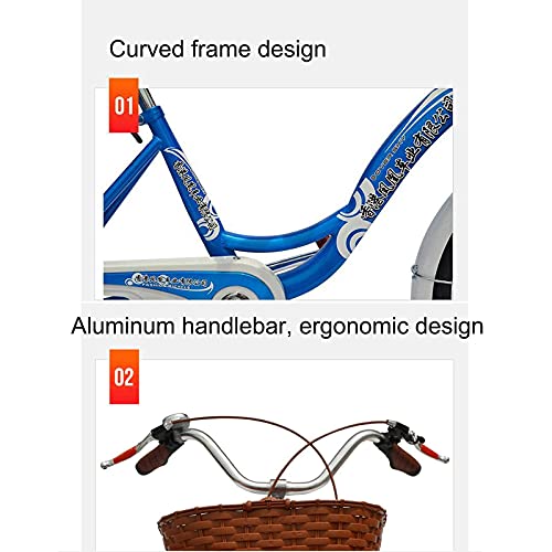 Triciclo para adultos con asiento ajustable, pedales y tres ruedas de 20 pulgadas para hombres y mujeres, bicicleta playera completa con canasto, luces y timbre miniatura 2