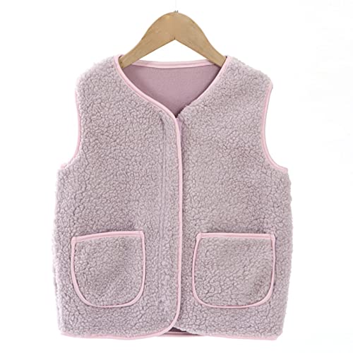 Kids Toddler Fleece Vest Boys Girls Winter Warm Sleeveless Padded Jacket Unisex Stand Collar Quilted2