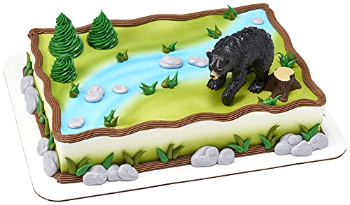 Wild Black Bear Cake Topper | 2 Piece Birthday Party Decoration