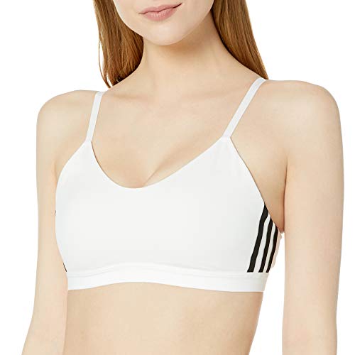 adidas Women's All Me 3-Stripes Bra White/Black Medium