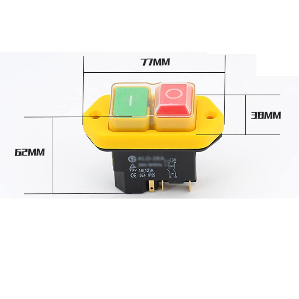 Interruttore Magnetico KEDU KJD17B 5 Pin - Per Betoniera, Tornio, Affettatrici | 16A/240V - Foto 2