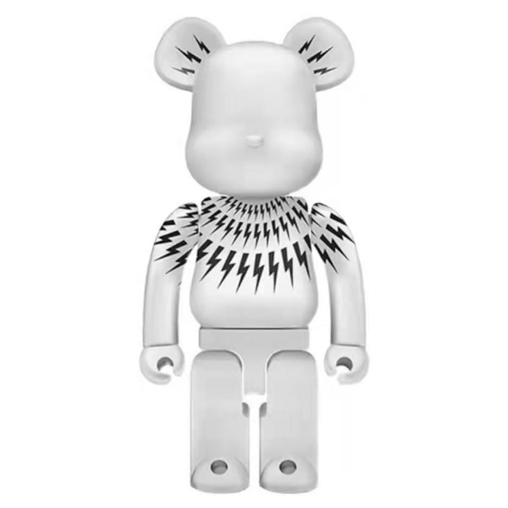 supea 28cm/11in Bearbrick Building Blocks Home Desktop Display Cabinet Decoration Sculpture Statues(White)