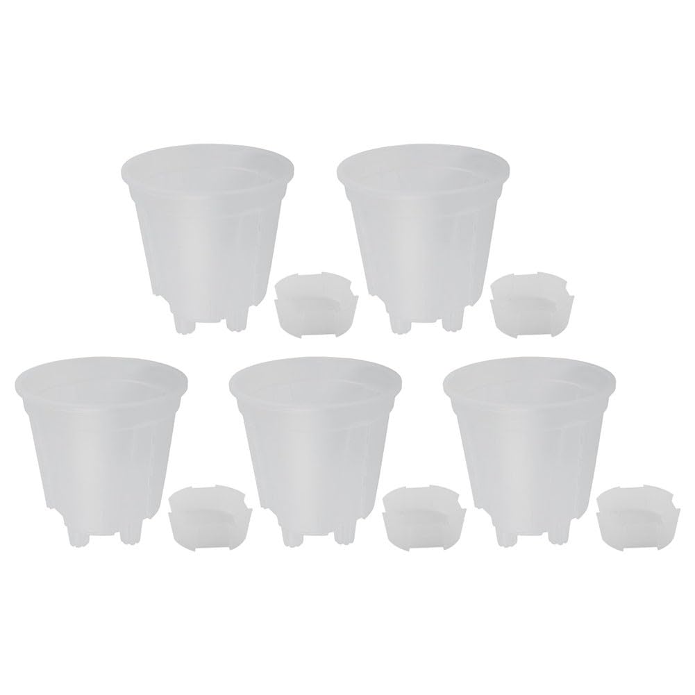 Confezione da 15 vasi autoirriganti con serbatoi profondi, 3 misure, per vasi in plastica, per interni ed esterni, erbe, piante grasse, orchidee