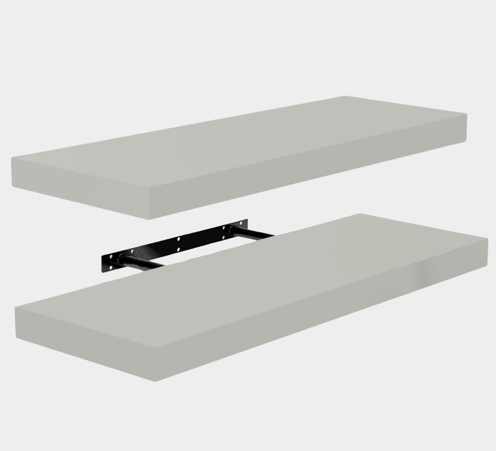 Wall Shelf, Floating Rectangular, 40cm (GREY)