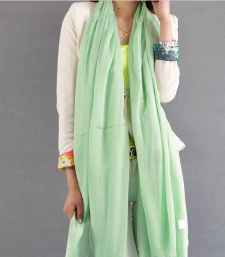B·LEVE Elegant Solid Color Scarf - Different Colors Available (Green)
