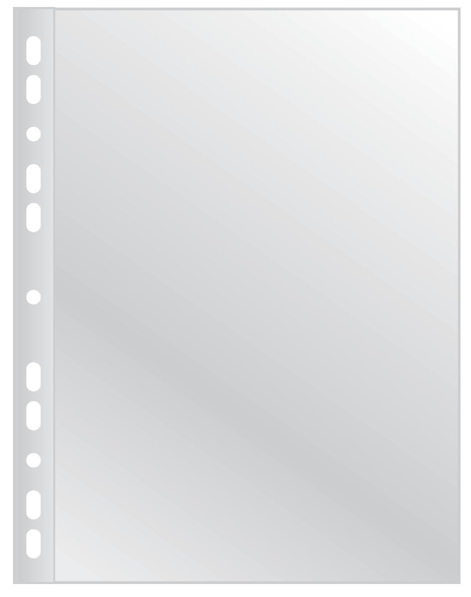 Q-Connect 19390 Tasche Polypropylen Eco perforiert genarbt antistatisch A4 6 /100e 100 Stück 210 x 297 mm sortiert
