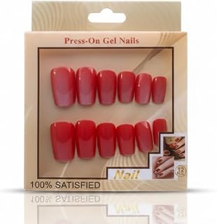 مجموعة أظافر تركيب عن طريق الضغط N11 مربعة متوسطة الحجم وثلاثية الأبعاد، أظافر صناعية عاكسة للحفلات + 1 ورقة لاصقة مزدوجة الوجه، عبوة من 12 قطعة