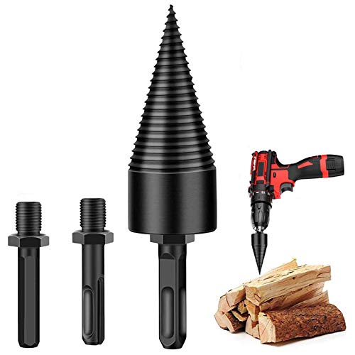 Foret À Bois Pour Fendre Du Bois, Foret De Fendeuse De Bûches En Bois Outil De Broyage De Bois De Cône De Vis De Fendage,Fendeur De Bois De Chauffage Domestique, Pour Perceuse Électrique,42cm Cover